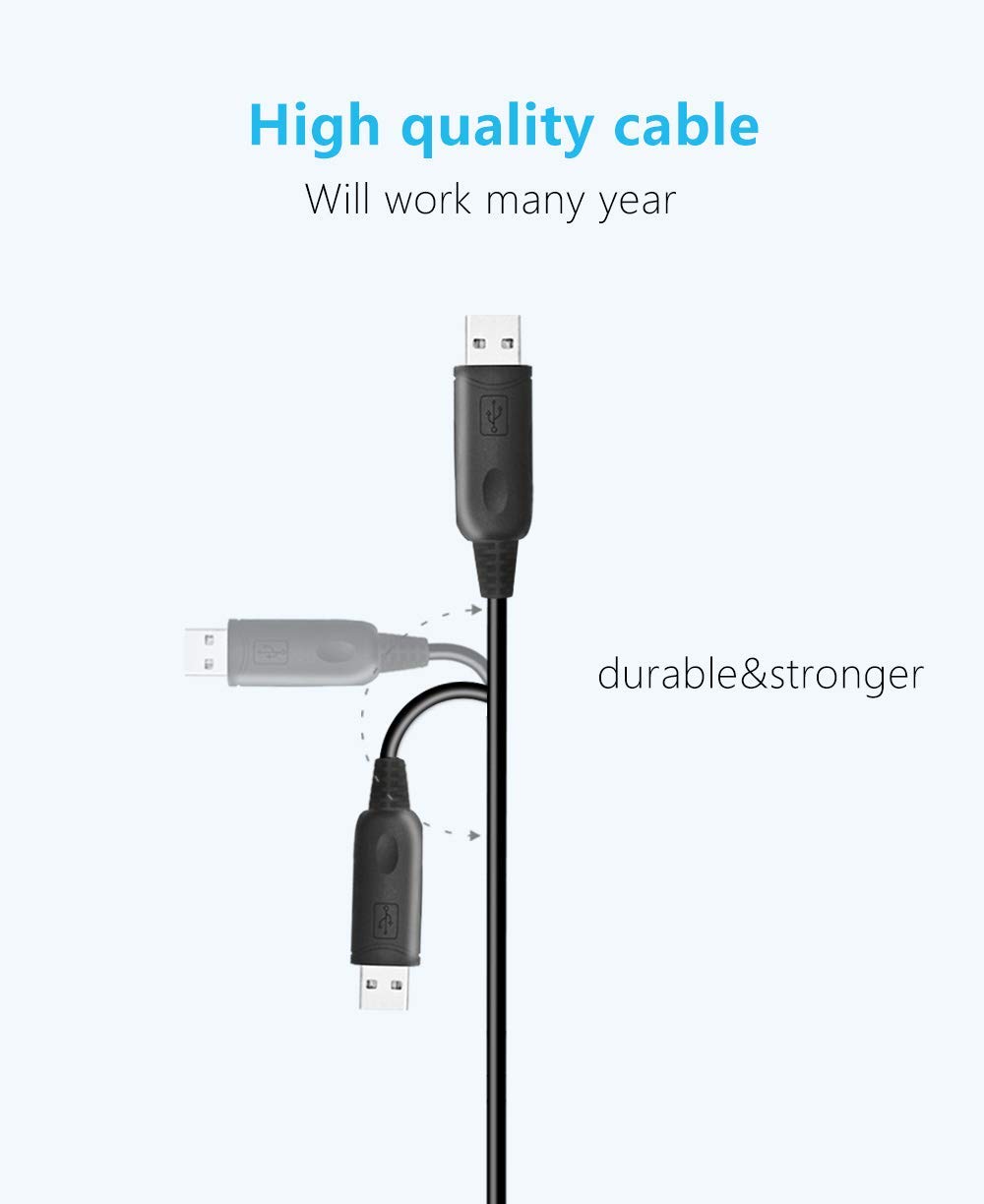 BAOFENG Cable De Programación USB, Cable De Datos De 10 Piezas Para