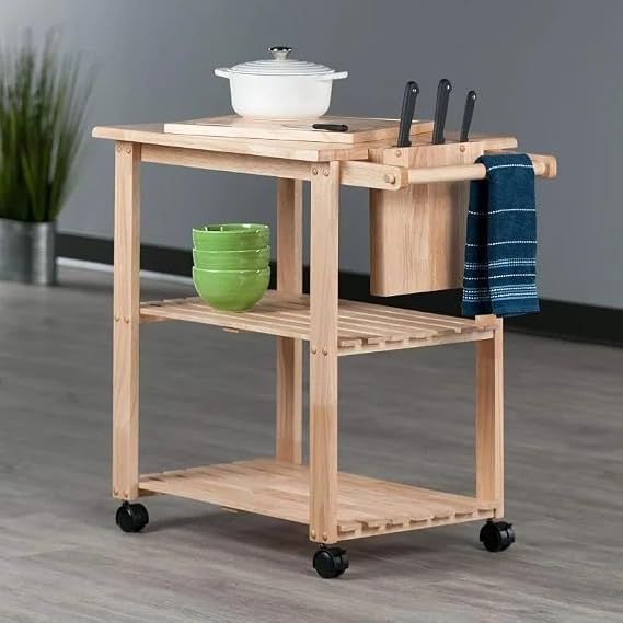 kitchen cart Wood Kitchen Natural Kitchen Furniture Storage Cart Kitchen Island Table Kitchen Storage Island with wheels