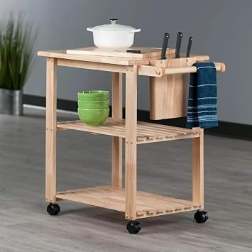 kitchen cart Wood Kitchen Natural Kitchen Furniture Storage Cart Kitchen Island Table Kitchen Storage Island with wheels