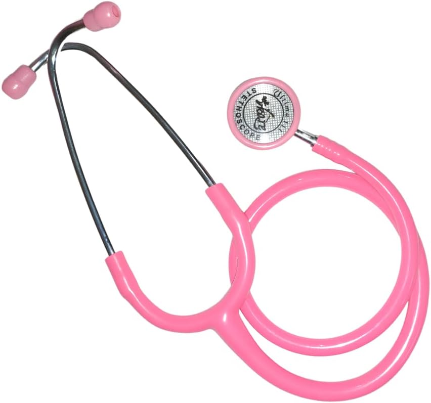 Vkare Pediatric Stainless Steel Stethoscope for Doctors Nurse Medical Students Practitioner Ultima PS (Pink)