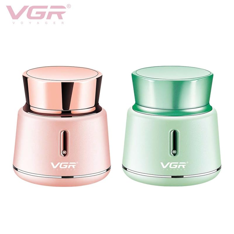 VGR V-737 Compact Mini eyebrow trimmer for women, epilator for women, facial hair remover for women,Face, Lips, Nose Hair Removal Electric Trimmer IPX5 Waterproof Led Indicator 90 min Runtime, Green 2 51laIZVk GL
