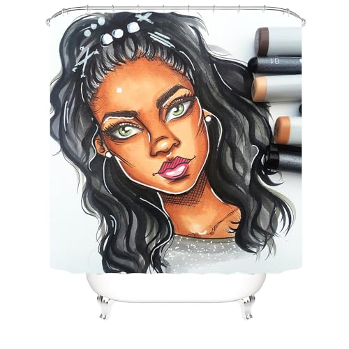 Rideau de douche 180x200 fleur lavable en polyester imperméable