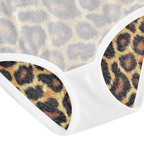 ZZKKO Leopard Print Girls Underwear Toddler Panties for Girls Comfort Brief Size 2-8T4