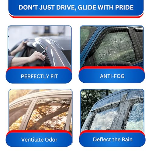 KPY Window Visor Compatible with Nissan Juke 2011-2017, 4PC Rain Guard Side Window Vent Deflectors in-Channel Style, 2011 2012 2013 2014 2015 2016 2017 by KPY - Image 5
