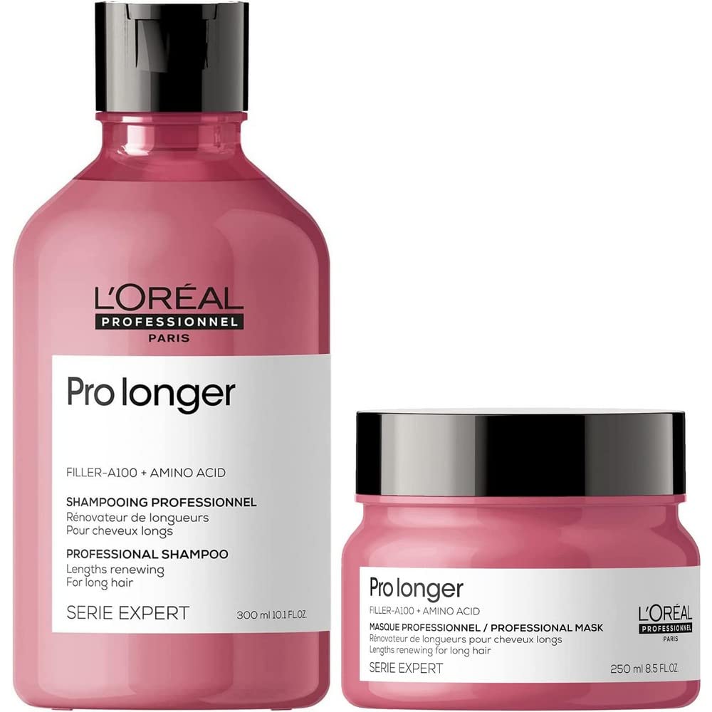 L'Oréal Professionnel Paris | KIT Shampoo Prolonger 300 ml + Maschera 250 ml | Routine Rinnovatrice per Capelli Lunghi
