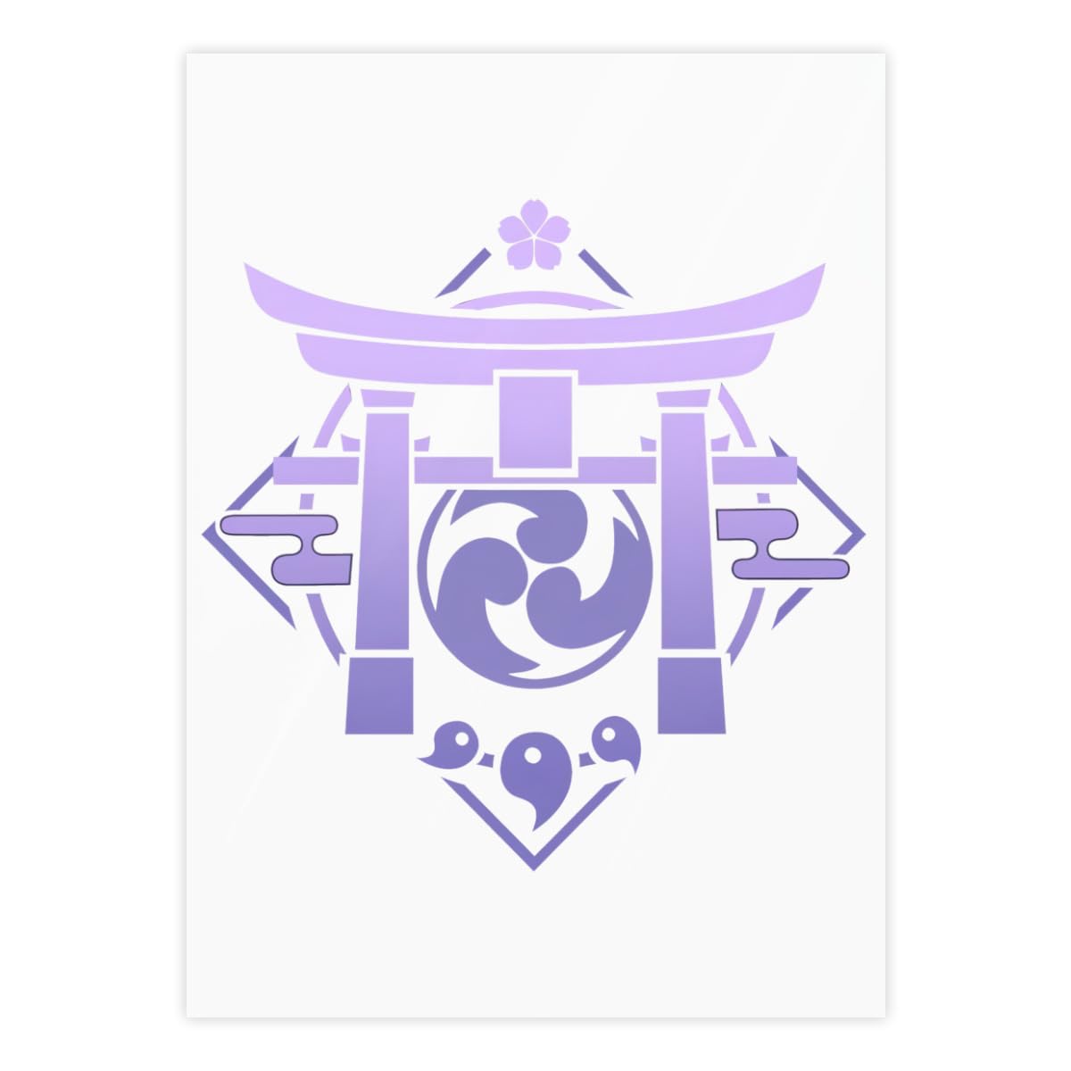 Amazon.co.jp: ステッカー シール 原神 げんしん 稲妻 綺麗 クリスタル