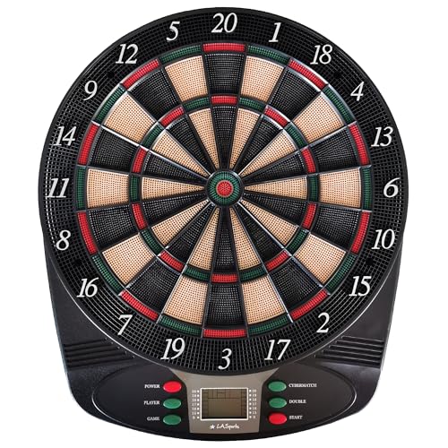 Elektronische Dartscheibe Classic für 1-8 Spieler 6 Softdarts Pfeilen Kunstoffspitzen LCD Score...