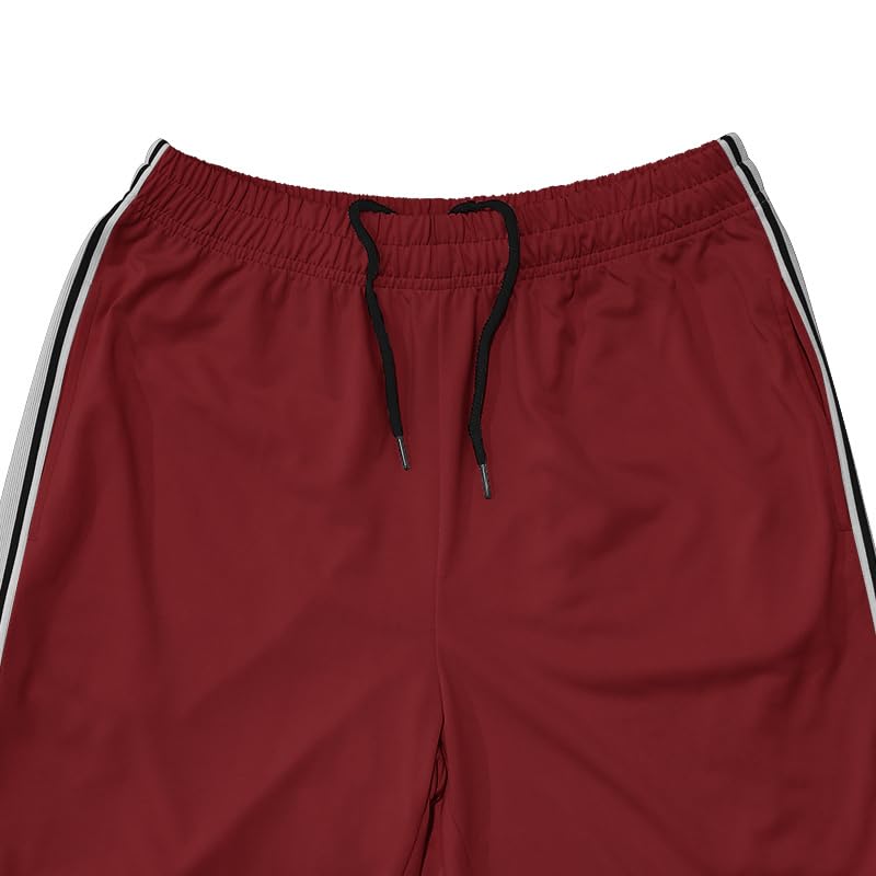 Men's Athletic Pants Loose Straight Leg Striped Casual Sweatpants Track Joggers Pant with Pockets Elastic Waist4