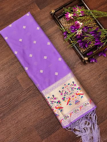 Image of DEVANGI Women's Banarasi Silk Unstitched Salwar Suit Dress Material With Dupatta