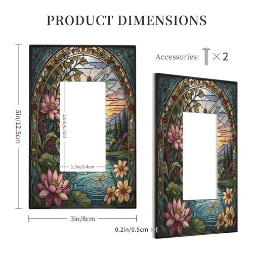 Plaque murale vitrail coucher de soleil lotus panneau décoratif chic
