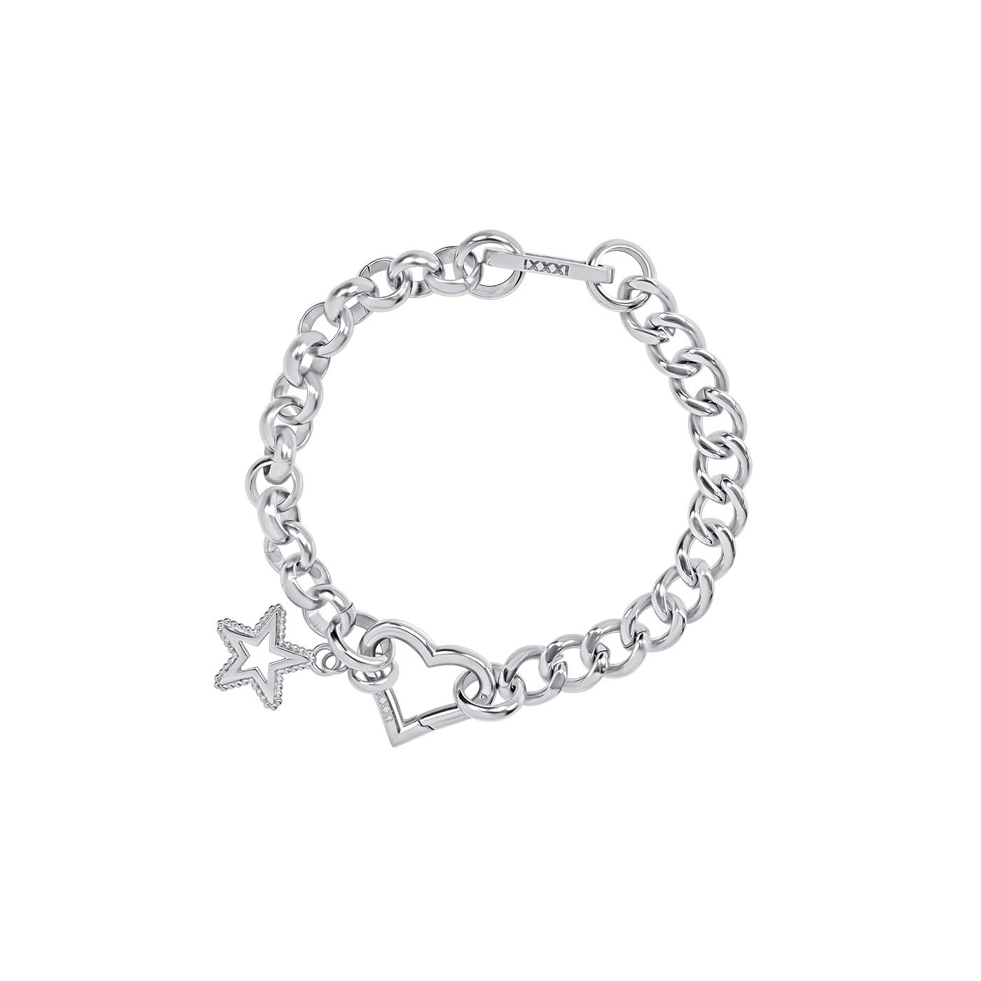 iXXXi Connect Zilver Seed Frame Bracelet, 18cm, Stainless Steel, No Gemstone