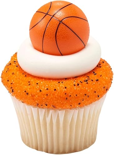 Miniatura 2 de Anillos para cupcakes de baloncesto - 12 unidades