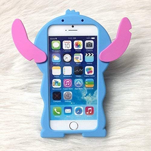 Blue Case For Iphone 8 Plus/7 Plus/6 Plus/6S Plus 5.5", 3D Cartoon Animal Cute Soft Silicone Protective Character Cover, Kawaii Animated Funny Cool Cases For Kids Child Teens Girls Women #TOP3