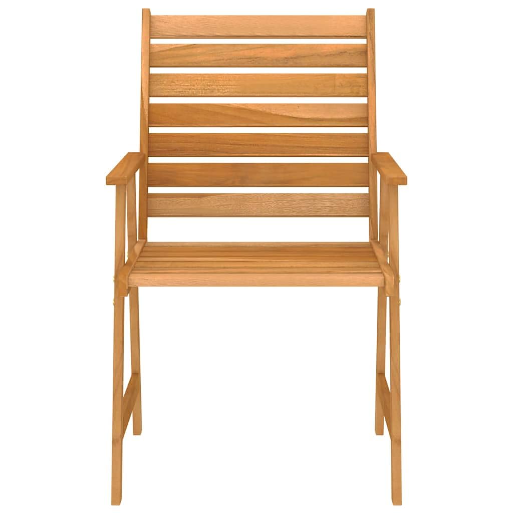 Juego de comedor de jardín de madera maciza de acacia con 1 mesa y 4 sillas, superficie aceitada para una fácil limpieza, ideal para patio y jardín, máx. 110 kg por asiento