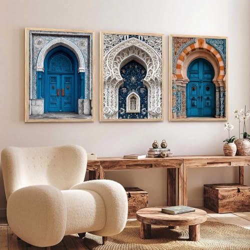 Image of kotart Traditional Indian Wall Art Painting for Living Room | Paintings Frame For Home Decoration | Framed Wall Painting for Home Room Bedroom Office Wall Decor Set of 3 (13X17 inch)