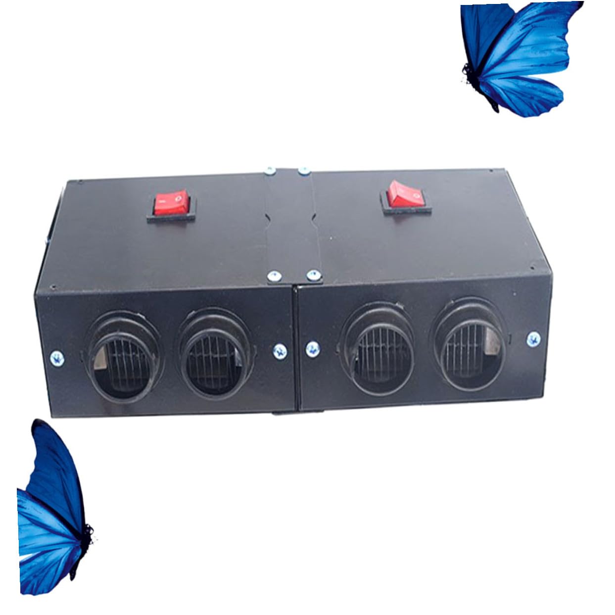 Auto Heizlüfter 500 W Tragbarer 12 v Auto Entfroster mit 4 Düsen Batteriebetriebener Schnee und Nebelentferner für Winterfahrten