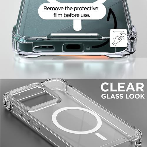 Image of Amazon Basics Back Cover for Motorola Moto Edge 70 Fusion 5G Mag-Safe Shockproof PC + TPU Protective Case Magnetic Support Bumper Case (Transparent Mag-Safe)