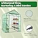 IDZO Walk in Greenhouse, Outdoor Greenhouse with Durable PE Cover & Sturdy Steel Frame for All Seasons, Convenient Rollable Door, Anchor & Rope Included for More Stable Stand, Easy to Install