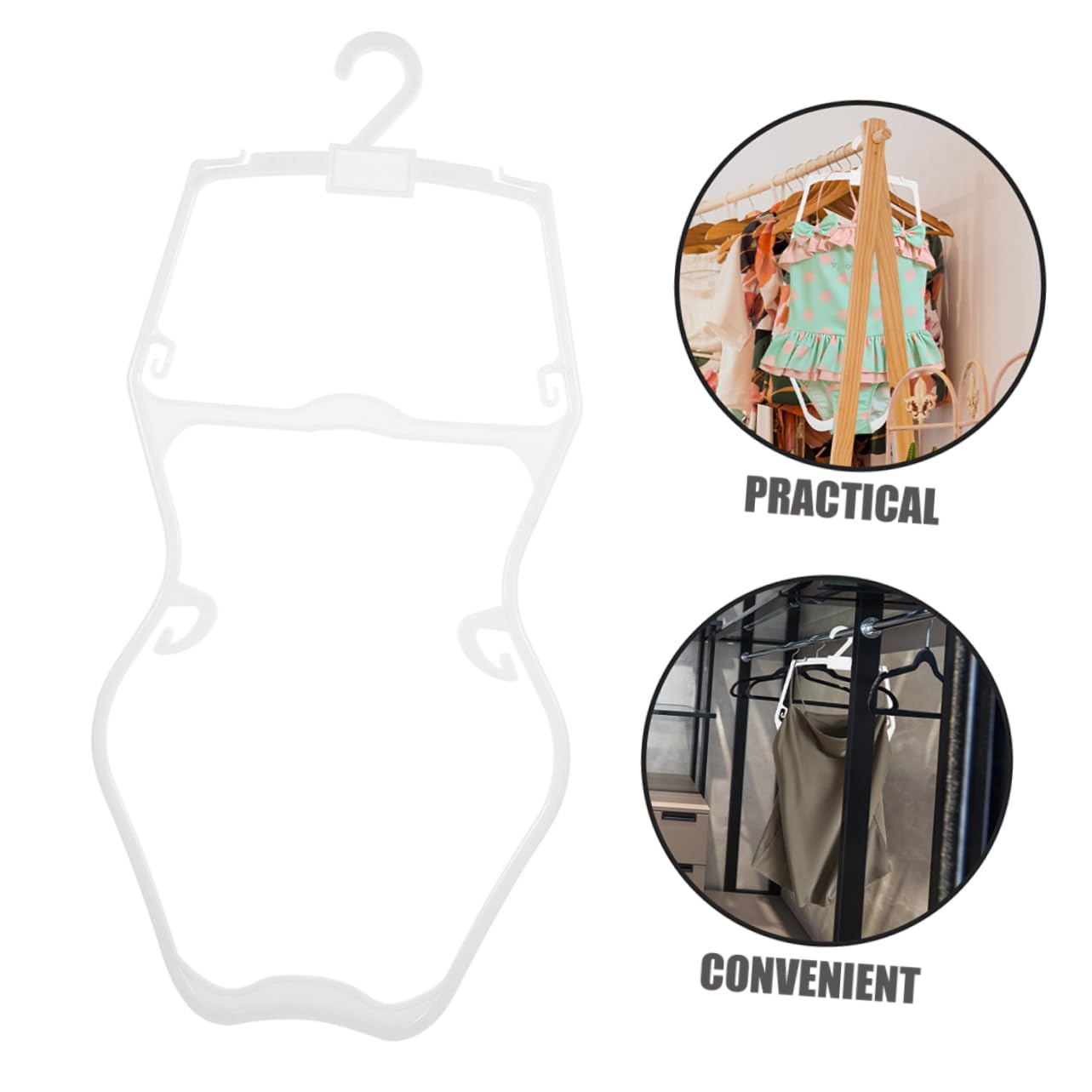 KOMBIUDA 6 Piezas Estante del Traje De Baño Titular De Trajes De Baño Tendedero para Trajes De Expositor De De Percha De Traje De Percha De Bikini El Plastico