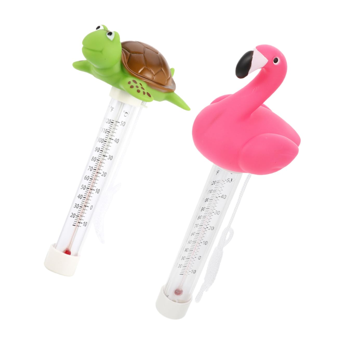 2 Pezzi Termometro Galleggiantper Piscina e Bagnetto Design Flamingo e Misurazione Temperatura Celsius e Fahrenheit Facile Resistente per Esterno