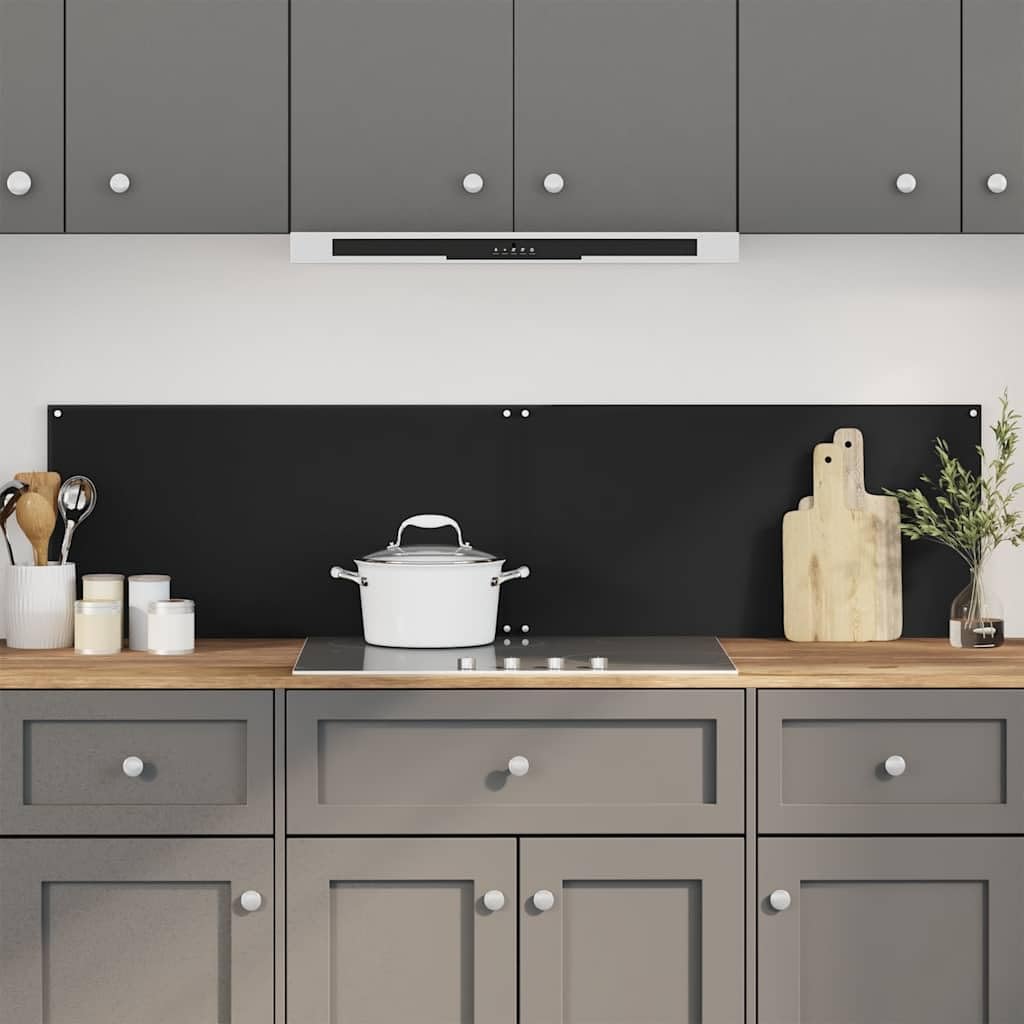 Generisch Küchenrückwände 2 STK. Schwarz 80x50 cm Hartglas,Heim & Garten,Küche & Esszimmer,Küchenhelfer & -utensilien,13.5KG,3315799