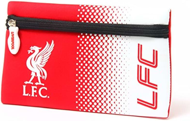 Flat Neoprene Zip Pencil Case Official Club Colours , Liverpool FC