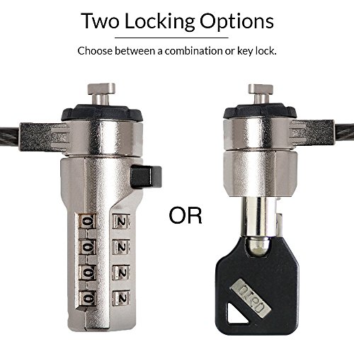 Chargetech Anti-Theft Security Hardware Cable Lock Kit For Laptop, Macbook, Ipad, Tablets - Device Locking Cable With Universal Compatibility For Computer Monitors, Laptops, Notebook Tablet, Phones #TOP4