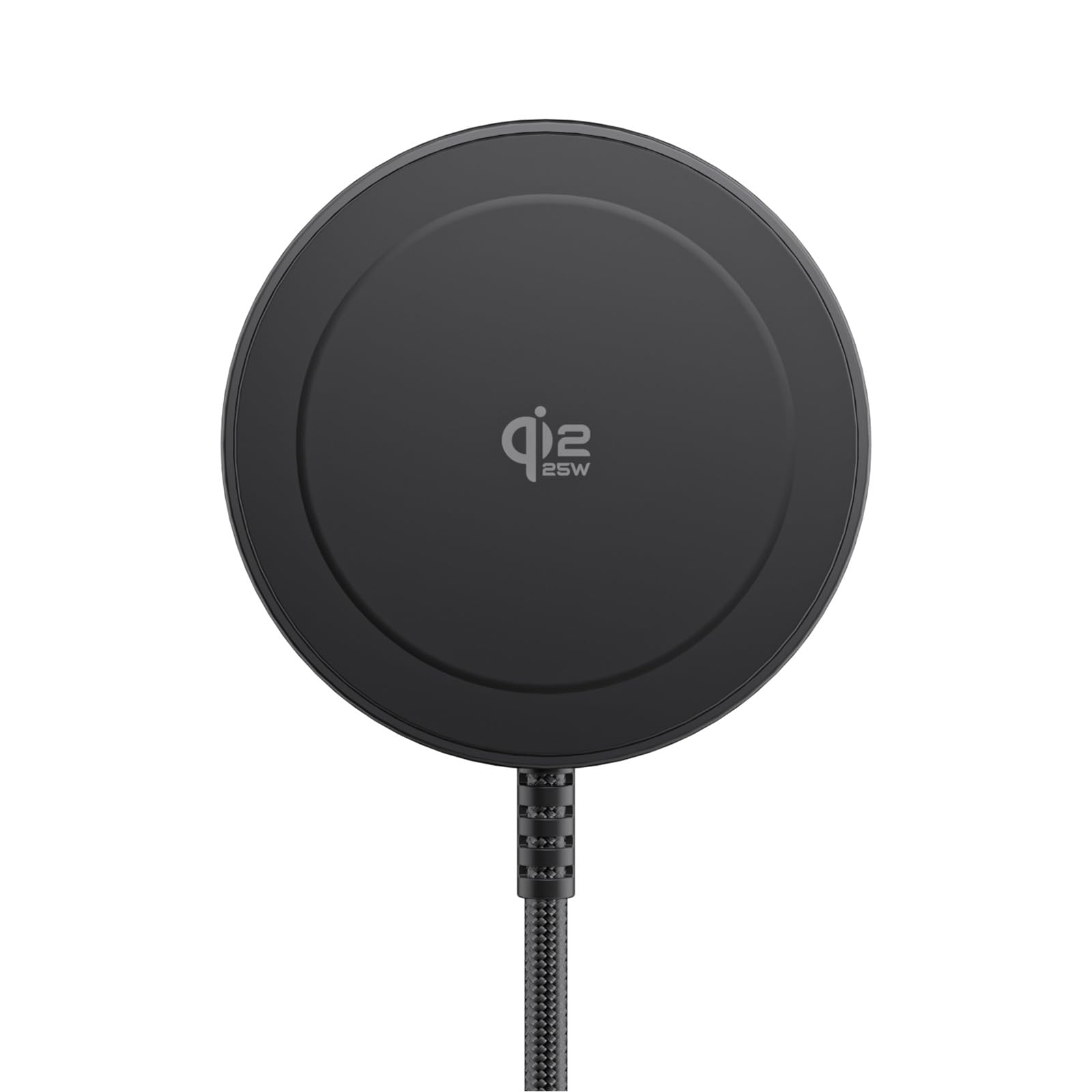 Magnetic Wireless Charger, 25W 5ft Qi2 Fast Charging Pad Compatible With MagSafe for iPhone Air/17e/17/16/15/14/13/12, AirPods 4/3/2/Pro, Pixel 10 Series & More(No Adapter)-Black - 2