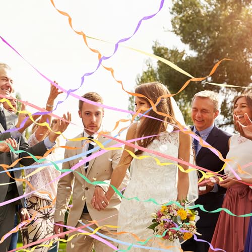 image for Lawei 30 Pack Throw Streamers, Colorful Hand Throw Confetti Poppers, N