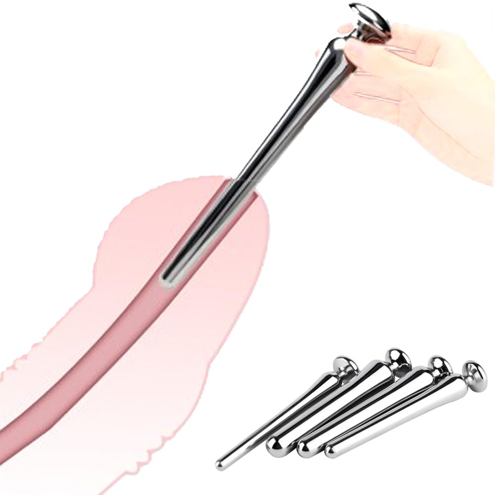 Edelstahl Harnröhren Dilator BDSN Erotik Penis Plug Katheter Harnröhrensonden Sounding Prostata Masturbation Prinzenzepter Dilatator Erotisches Sexspielzeuge für Männer （L+XL）