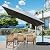 Domi 10x10 FT Patio Umbrella with 360-Degree Rotation, Outdoor Cantilever Square Umbrella, Aluminum Offset Umbrella for Garden Deck Pool Patio, Grey