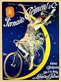 Magnet Fernand Clement 1897 Art Nouveau Vintage Bicycle Magnet Vinyl Magnetic Sheet for Lockers, Car