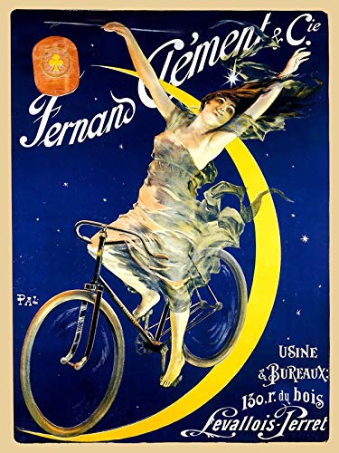 Magnet Fernand Clement 1897 Art Nouveau Vintage Bicycle Magnet Vinyl Magnetic Sheet For Lockers, Cars, Signs, Refrigerator 5" #TOP6