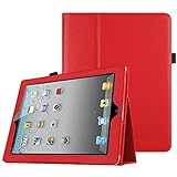 Fintie iPad 2/3/4 Case - Slim Fit Folio Stand Case Smart Protective Cover Auto Sleep/Wake Feature for Apple iPad 2, iPad 3 & iPad 4th Generation with Retina Display - Red