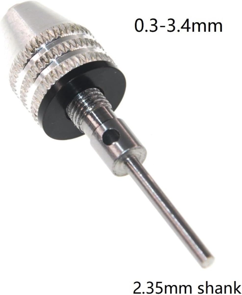 0.3-3.4mm Keyless Drill Chuck Bit Quick Change 2.35mm/3mm Shank Adapter Converter Tool Bit(3mm shank)