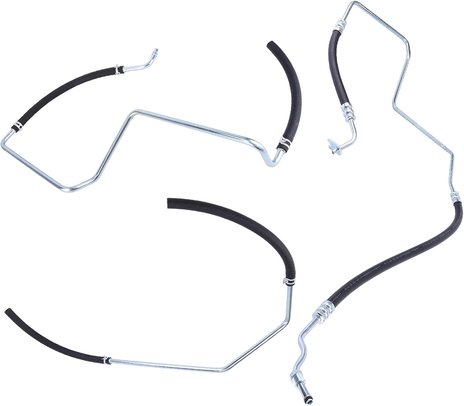 3PCS Power Steering Pressure Hose Line Assembly Compatible with Rainier CXL 2004-2007 for Trailblazer LT LS LTZ EXT Envoy XL 2002-2009, 15194364 92222 92378 365451 365607 365781 92081