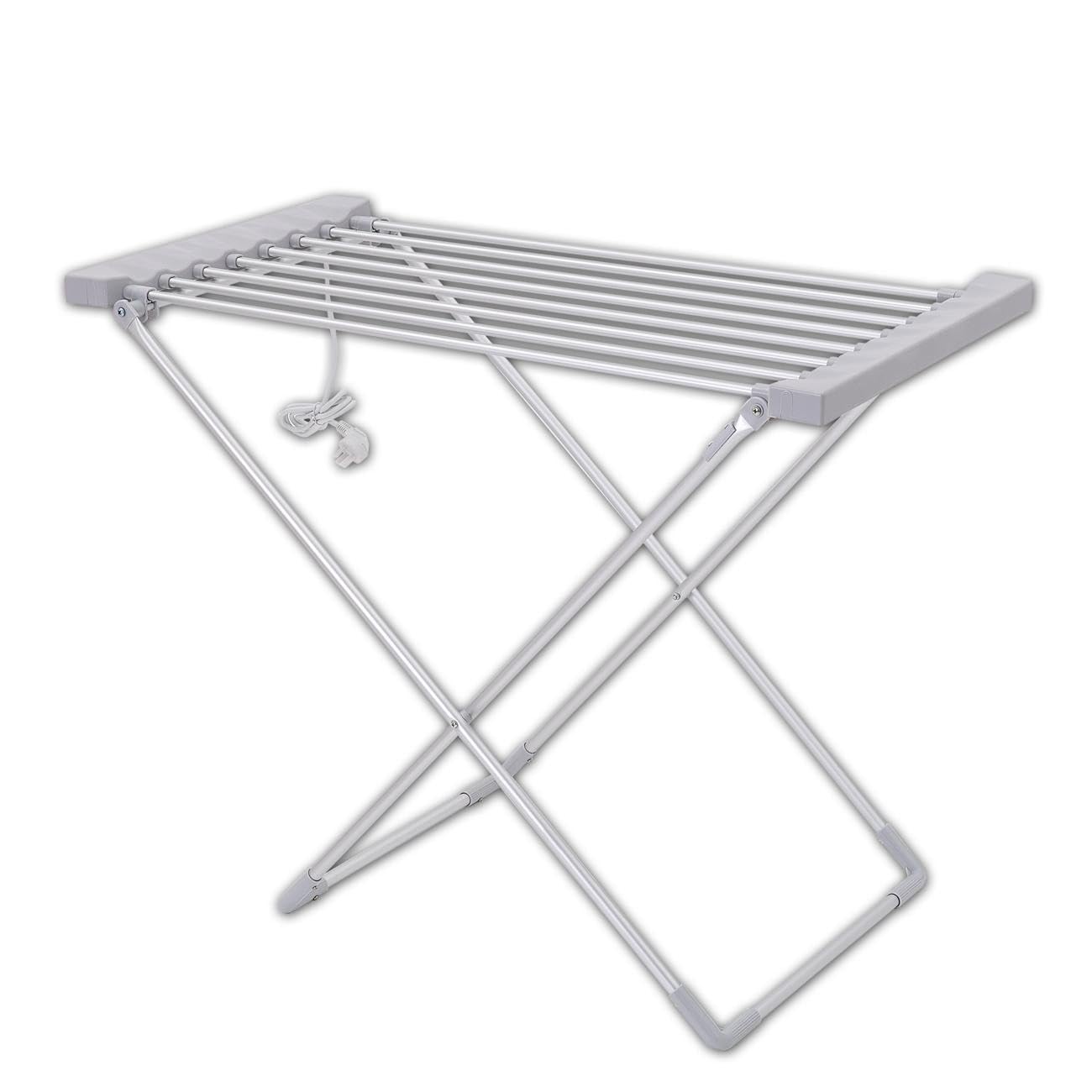 Herzberg HG8070-WHT, Elektro-Wäschetrockner, Schnelles Trocknen, Energieeinsparung, Leise, Kompakt, 8 Heizstäbe, Entfeuchtung, Antibakteriell, verwenden, 120W, Weiß