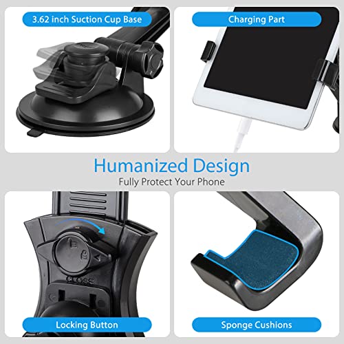 Car Tablet Holder, Tablet Dash Mount Ipad Stand Holder For Car Windshield Dashboard Universal Tablet Car Mount With Suction Cup Compatible For Samsung Galaxy Tab/Ipad Mini Air 4 3(All 7-10.5" Tablets) #TOP5