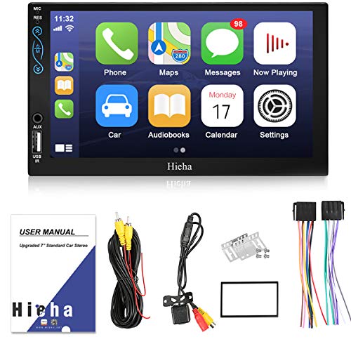 Hieha 7 in Car Stereo Compatible with Apple CarPlay and Android Auto, Double Din Standard Universal Touch Screen Car FM/AM Radio Receiver, MP5 Player with Bluetooth Rear View Camera - Thumbnail 5