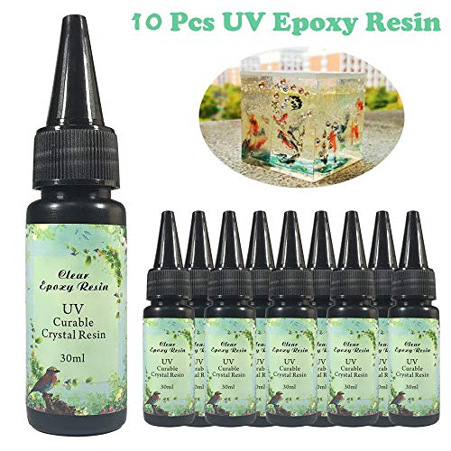 10X30ML Cristal Époxy Résine UV Colle Nail Art Outils Pour La Maison de Bricolage Professionnel Artisanat Bijoux Boucles D'oreilles Collier Bracelet Nail Art Accessoires