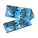WIRESTER Triangle Foldable Glasses Holder, Hard Shell Eyeglasses Case, Fashion PU Leather Sunglasses Protective Cover - Ocean Sea Turtles