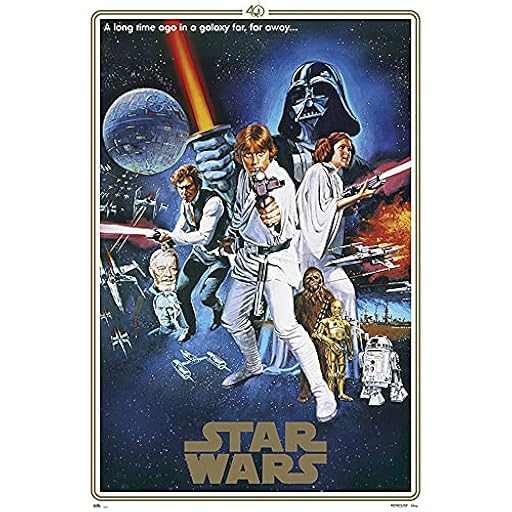 Grupo Erik - Póster Star Wars 40 Aniversario One Sheet B, 61x91,5 cm | Ya disponible en tu tienda friki favorita! En mundofriki.es!