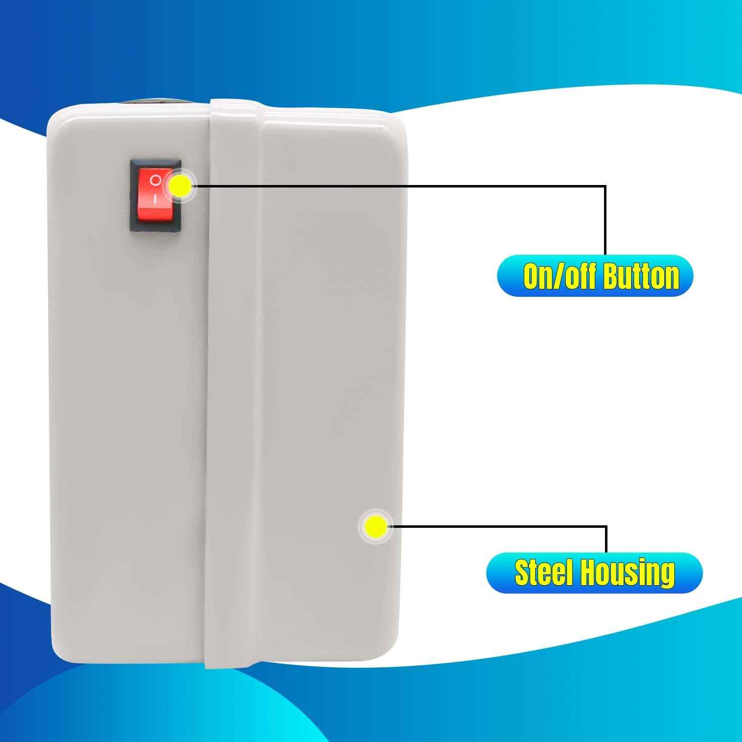 Arrancador magnético de motor eléctrico, 220 V, 5,5 kW, 7,5 HP, interruptor magnético lateral, interruptor magnético monofásico o trifásico para compresor de aire