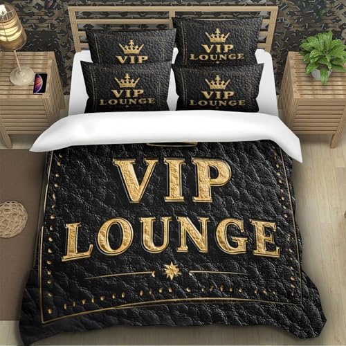 Parure de lit zigzag avec housse de couette microfibre hypoallergique 220x240