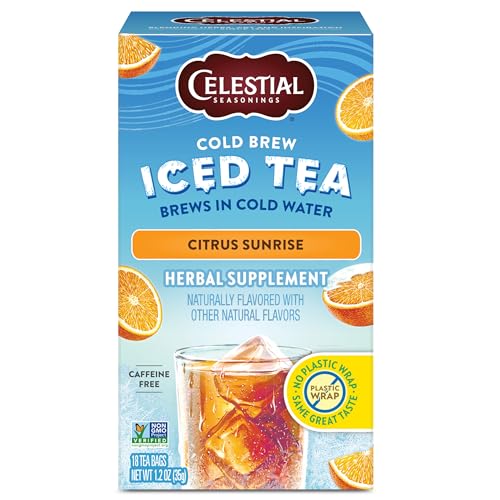 Image of Celestial Seasonings Cold Brew Citrus Sunrise Iced Tea 18 tea bags