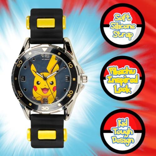 Accutime Kids Pokemon Pikachu Analog Quartz Watch for Boys, Girls, and Adults All Ages3