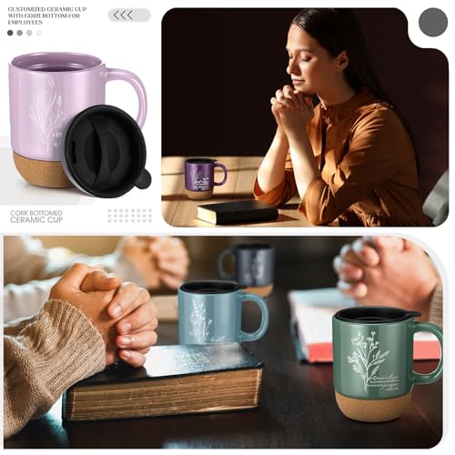 Set de 12 tazas cristianas con base de corcho 15 oz miniatura 6