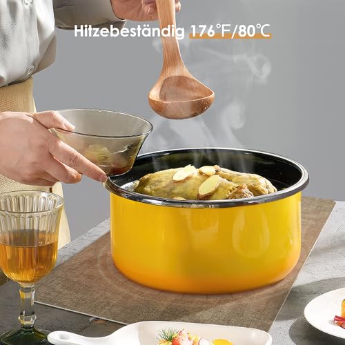 KitchenBoss Platzsets Abwaschbar Tischsets Abwaschbar: Platzdeckchen und Untersetzer 6er Set Hitzebeständig Tischset rutschfest Doppelseitigen Platzset (Grau Aprikose) 43x30cm,10x10cm
