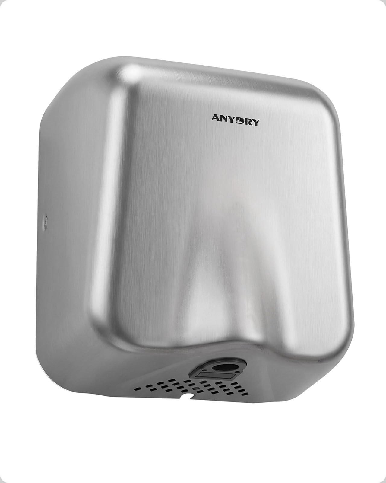 anydry IronStorm 2815 Sèche-Mains Professionnel avec Filtre HEPA - Capteur sans Contact 1600W, Séchage Rapide 7-10s, Acier Inoxydable brossé (Brossé)