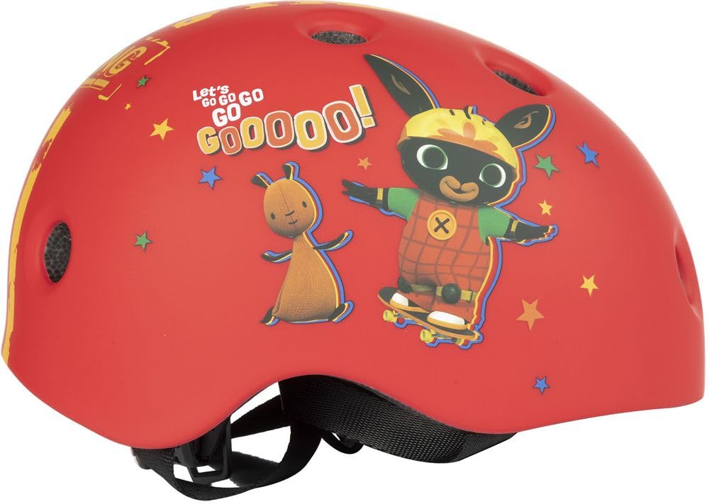 Casco street ciclo-skateboard bambino coniglietto Bing bici bicicletta (taglia S) 48-52 cm protezione rosso